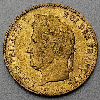 Goldmünze 40 Francs "Louis Philippe I." (Frankreich)