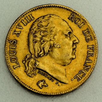 Goldmünze 40 Francs "Louis XVIII." (Frankreich)