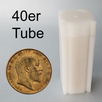 Goldmünze 40 x 1 Sovereign "Edward VII." Tube (Großbritannien)