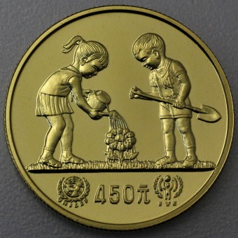 Goldmünze "450 Yuan 1979-Year of the child" China 
