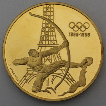Goldmünze "500 Francs-1994 Olympiade" (Frankr.) 