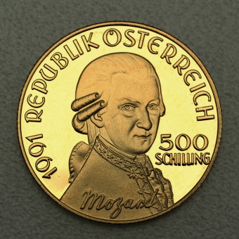 Goldmünze "500 Schilling-1991 Mozart,Don Giovanni" 