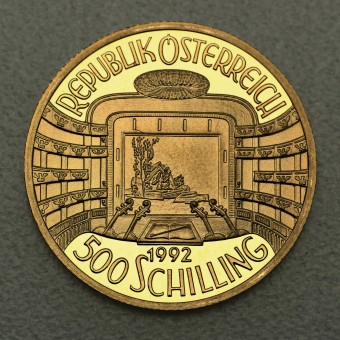 Goldmünze "500 Schilling-1992 Staatsoper" 