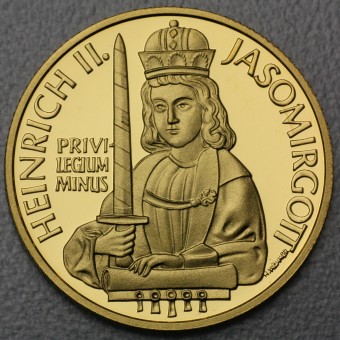 Goldmünze 500 Schilling "Heinrich II." 1996 (PP) Millenium (Österreich)
