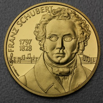 Goldmünze "500 Schilling-1997 Franz Schubert" 