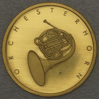 Goldmünze "50 Euro BRD 2020 Orchesterhorn" Musikinstrumente