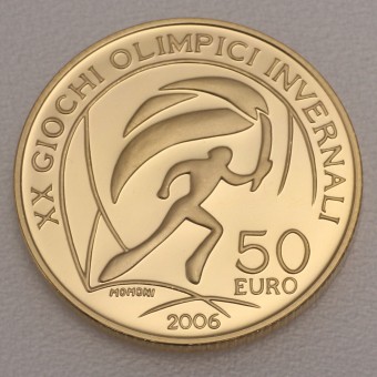 Goldmünze 50 Euro "Olympische Flamme" 2006 (Italien)
