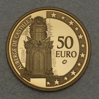 Goldmünze "50 Euro-2008" (Malta) Auberge de Castille