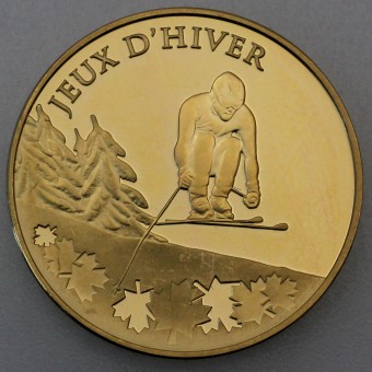 Goldmünze "50 Euro-2009 Vancouver Ski" (Frankr.) 