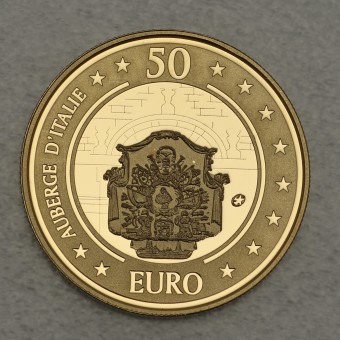 Goldmünze "50 Euro-2010" (Malta) Auberge D Italie