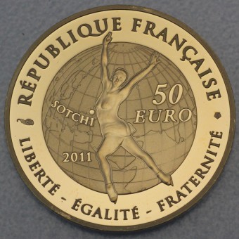 Goldmünze "50 Euro-2011 Eiskunstlauf" (Frankreich) 