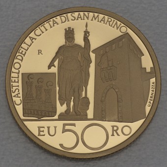 Goldmünze 50 Euro "Castello della Citta" 2011 (PP) Architektonische Elemente (San Marino)