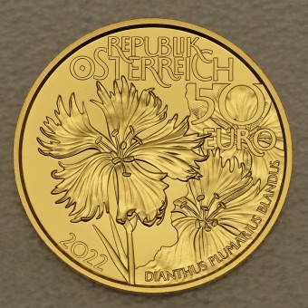 Goldmünze 50 Euro "Am wilden Wasser" 2022 Naturschatz Alpen (Österreich)