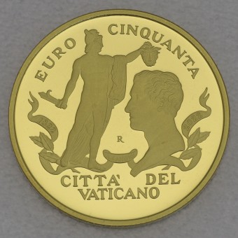 Goldmünze "50 Euro - 2022" 200. Todesjahr Antonio Canova (Vatikanstadt)