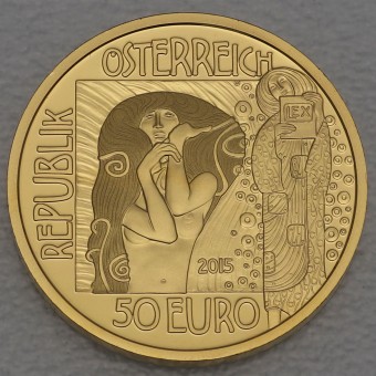 Goldmünze 50 Euro "Medizin" 2015 (PP) Klimt und seine Frauen (Österreich)