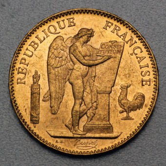 Goldmünze "50 Francs/Engel-Republik" (Frankr.) 