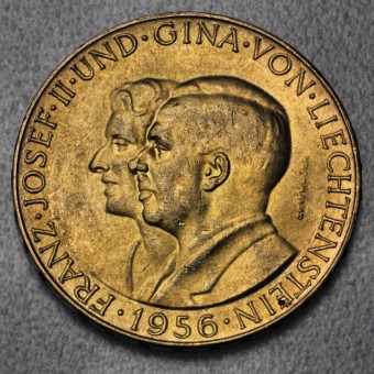 Goldmünze "50 Franken" 1956+1961 (Liechtenstein)