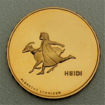 Goldmünze "50 Franken 2001" (Schweiz) Heidi