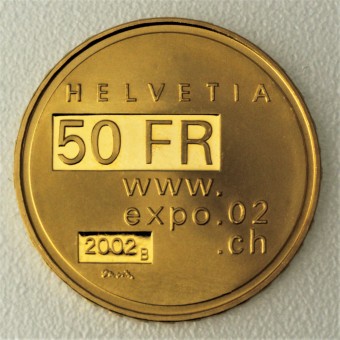 Goldmünze 50 Franken "Expo 02" 2002 (Schweiz)