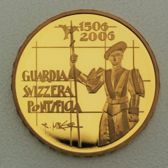 Goldmünze "50 Franken 2006" (Schweiz) 500 Jahre CH-Garde
