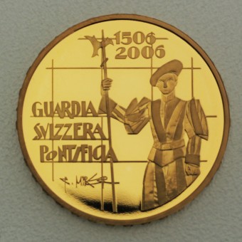 Goldmünze 50 Franken "500 Jahre CH-Garde" 2006 (Schweiz)