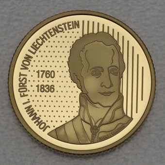 Goldmünze 50 Franken "200 Jahre Souveränität" 2006 Fürst Johann I. / 1760-1836 (Liechtenstein)