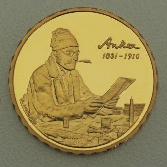 Goldmünze "50 Franken 2010" (Schweiz) Albert Anker
