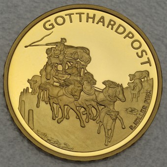 Goldmünze 50 Franken "Gotthardpost" 2013 (Schweiz)