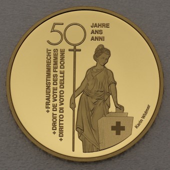 Goldmünze 50 Franken "Frauenstimmrecht" 2021 (Schweiz)