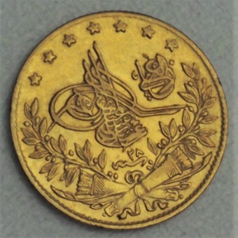 Goldmünze "50 Piaster - Tughra" (Türkei) 