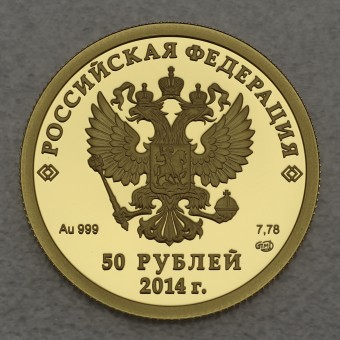 Goldmünze "50 Rubel - Olympia 2014" 