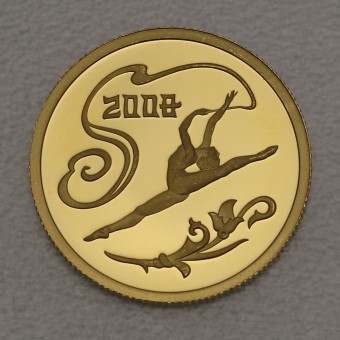 Goldmünze 50 Rubel "Athletin mit Band" 2008 Olympische Spiele Peking (Russland)