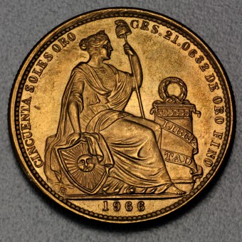 Goldmünze "50 Soles - Liberty" (Peru) 