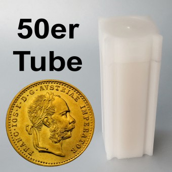 Goldmünze 50x "1 Dukate" (Österreich), Tube 
