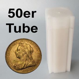 Goldmünze 50 x 1 Sovereign "Victoria" Schleier Tube (Großbritannien)