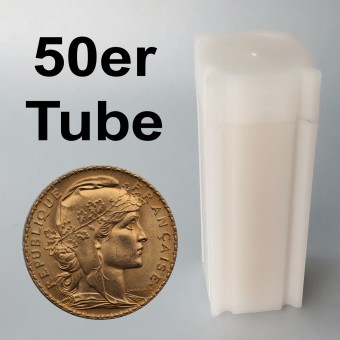 Goldmünze 50 x 20 Francs "Marianne" Tube (Frankreich)