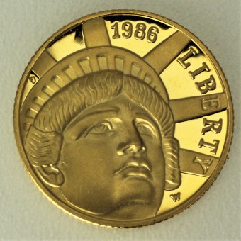 Goldmünze "5 Dollars 1986-Freiheitsstatue" (USA) 