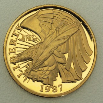 Goldmünze "5 Dollar 1987-200 Jahre Verfassung USA 