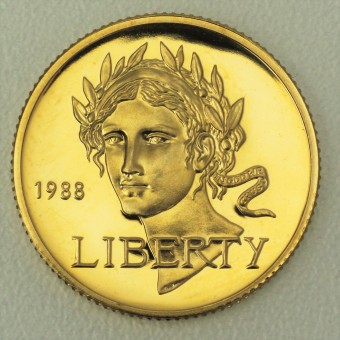 Goldmünze "5 Dollar 1988-Olympia Seoul" (USA) 