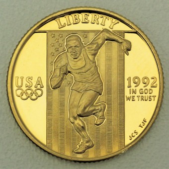 Goldmünze 5 Dollars "Olympiade Barcelona" 1992 (USA)