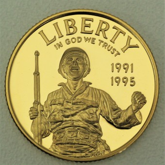 Goldmünze "5 Dollar 1993-World War II 50th" USA 