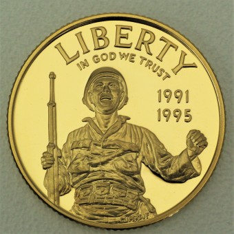 Goldmünze "5 Dollars 1993-World War II 50th" USA 