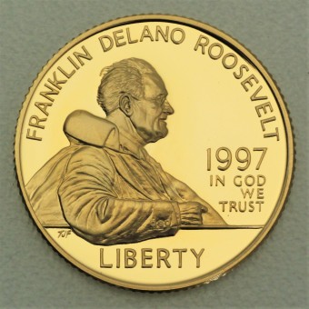 Goldmünze "5 Dollar 1997-Franklin D. Roosevelt" 