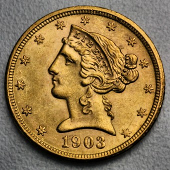 Goldmünze "5 Dollars - Liberty Half Eagle" (USA) 