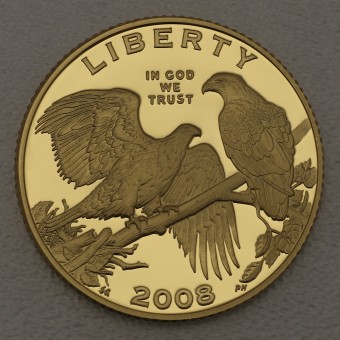 Goldmünze 5 Dollars "Bald Eagle" 2008 (PP) (USA)