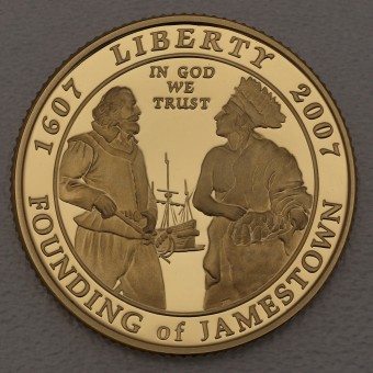 Goldmünze 5 Dollars "Jamestown" 2007 (PP) (USA)