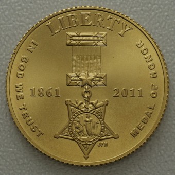 Goldmünze 5 Dollars "Medal of Honor" 2011 (USA)