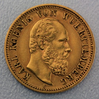 Goldmünze "5 Mark Karl" (Württemberg) 