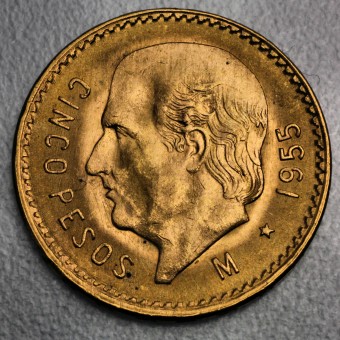 Goldmünze "5 Pesos Hidalgo" (Mexiko) 