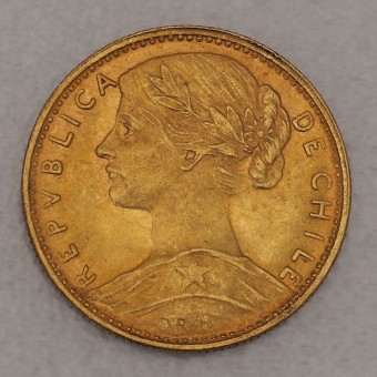 Goldmünze 5 Pesos "Liberty" 1895-1980 (Chile)